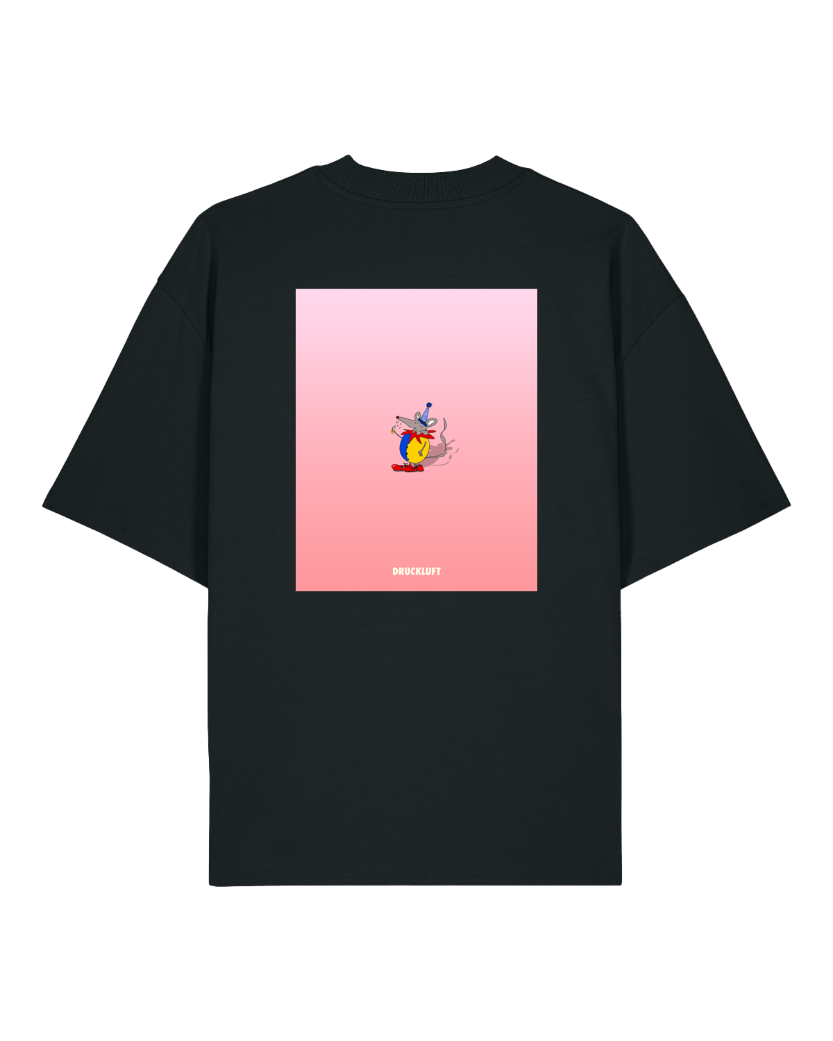 T-Shirt Karnevalsmaus Oversized Uni-Sex Cut BLACK