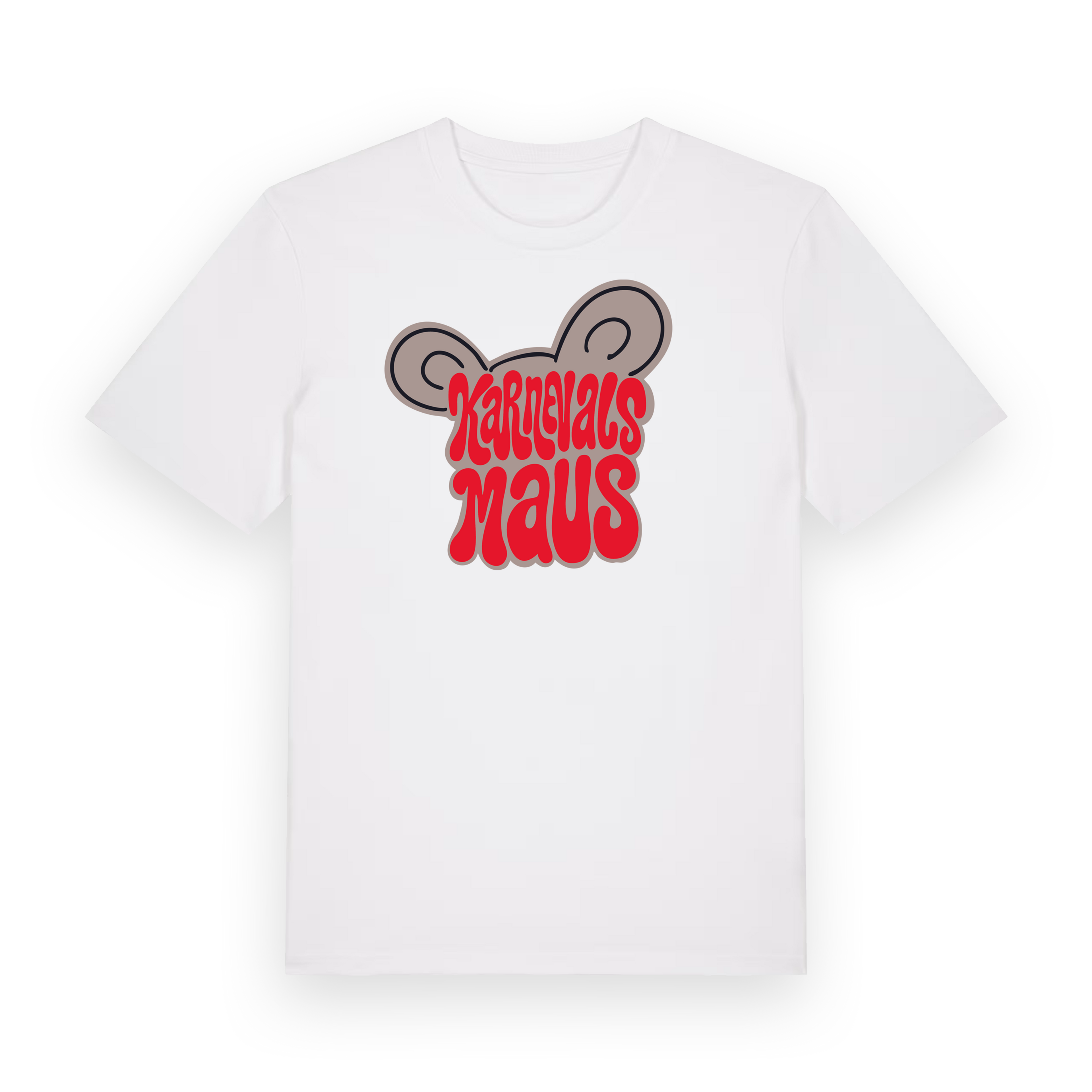 Karnevalsmaus Ohren  -Regular Uni-Sex Cut T-Shirt weiß