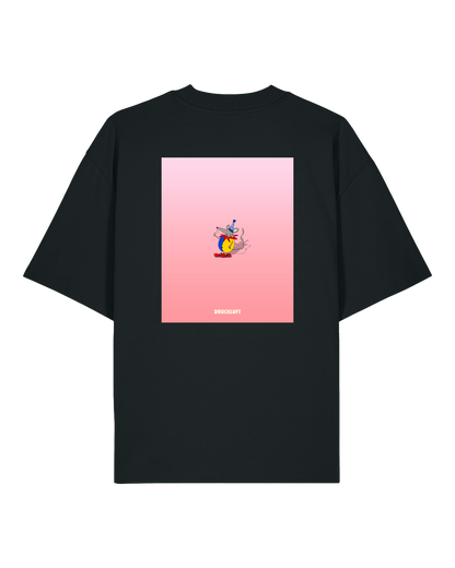 T-Shirt Karnevalsmaus Oversized Uni-Sex Cut BLACK