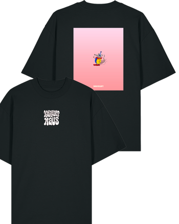 T-Shirt Karnevalsmaus Oversized Uni-Sex Cut BLACK
