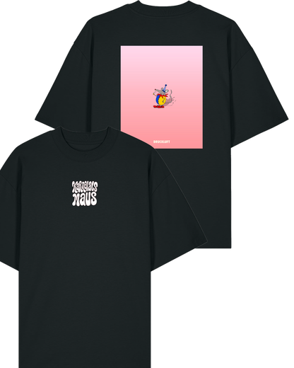 T-Shirt Karnevalsmaus Oversized Uni-Sex Cut BLACK