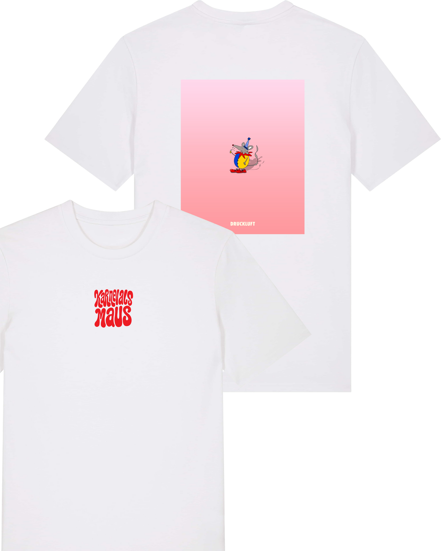 T-Shirt Karnevalsmaus Regular Uni-Sex Cut WHITE