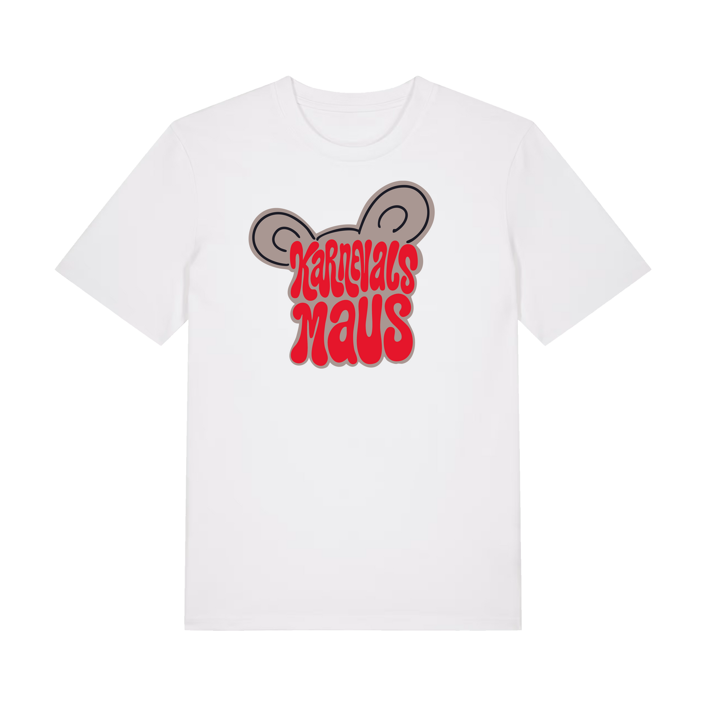 T-Shirt Karnevalsmaus Ohren Uni-Sex Cut WHITE
