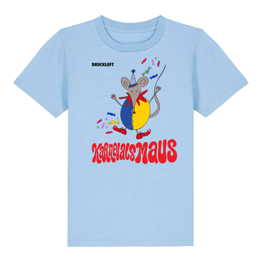 Karnevalsmaus Konfetti - Kids-Shirt blau