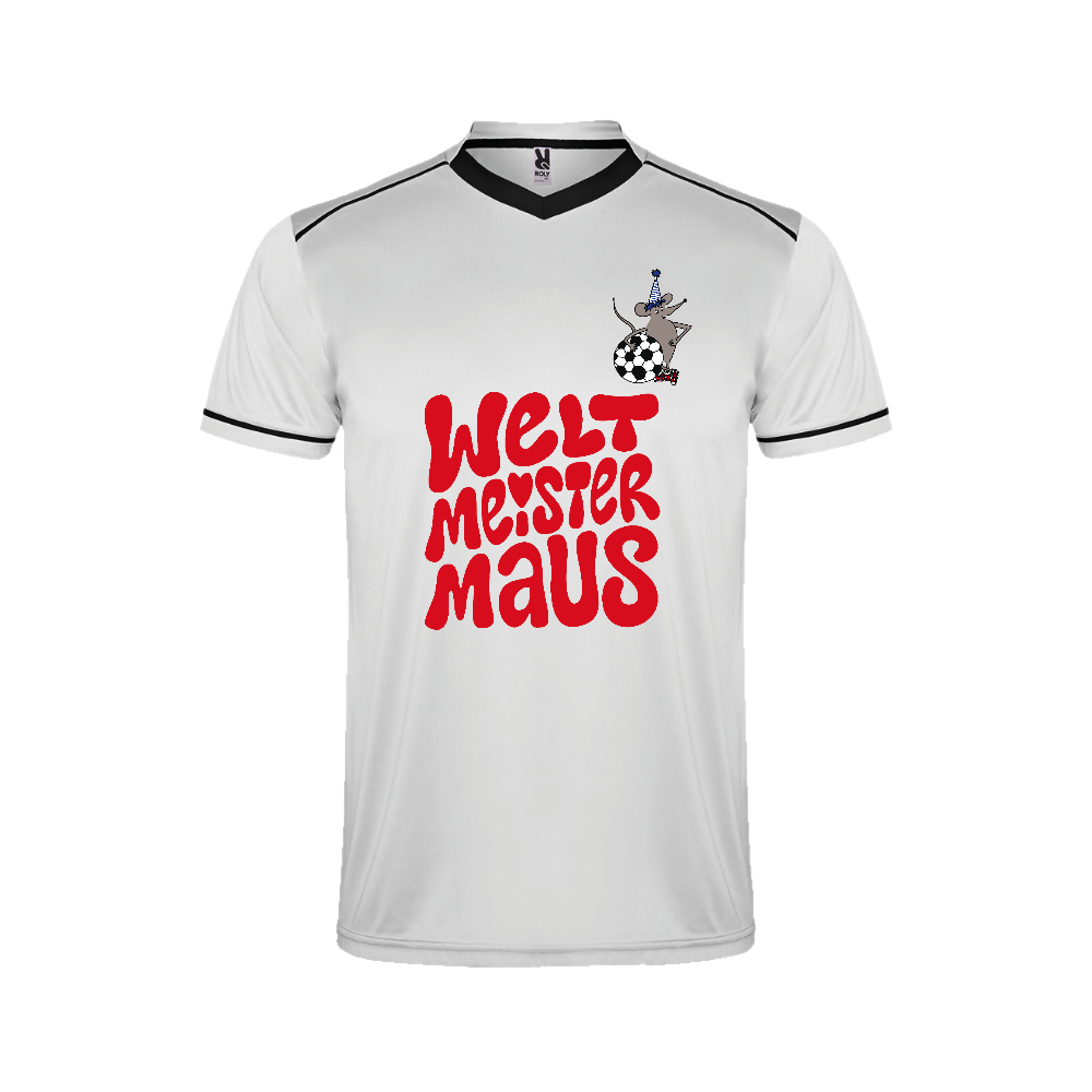 Weltmeistermaus - Trikot weiß